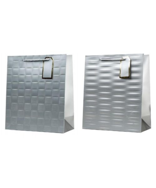 Elegancka mała torba prezentowa SREBRNA